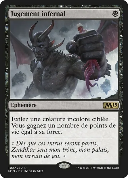 Jugement infernal, carte Magic M19 102 — extension Core Set 2019
