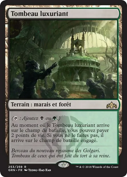 Tombeau luxuriant, carte Magic GRN 253 — extension Les Guildes de Ravnica