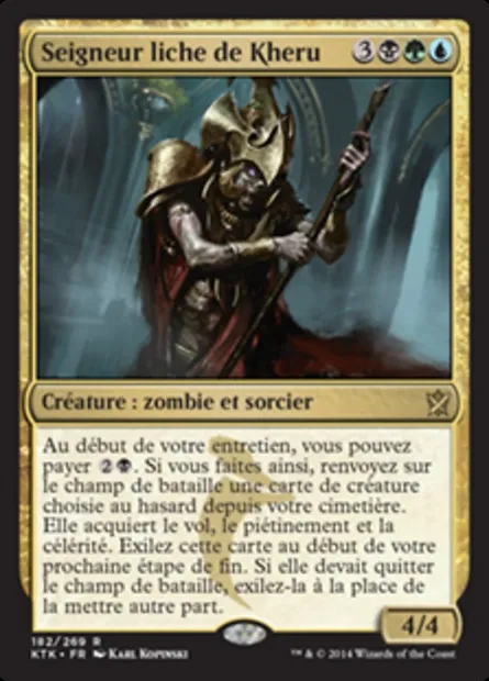 Seigneur liche de Kheru, carte Magic KTK 182 — extension Les Khans de Tarkir