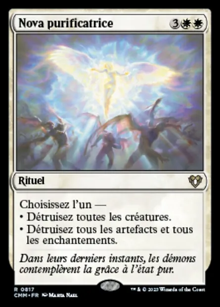 Nova purificatrice, carte Magic CMM 817 — extension Commander Masters