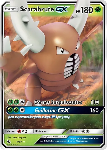 Scarabrute-GX, carte Pokémon HIF 6 — extension Destinées Occultes