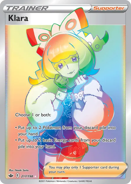 Klara, Pokémon card CRE 217 — Chilling Reign set
