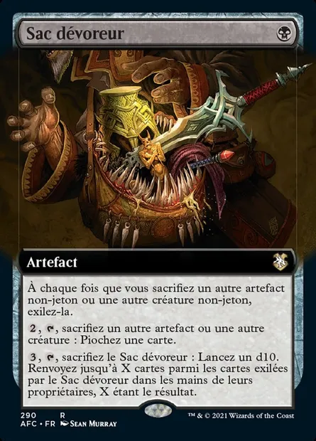 Sac dévoreur, carte Magic AFC 290 — extension Forgotten Realms Commander