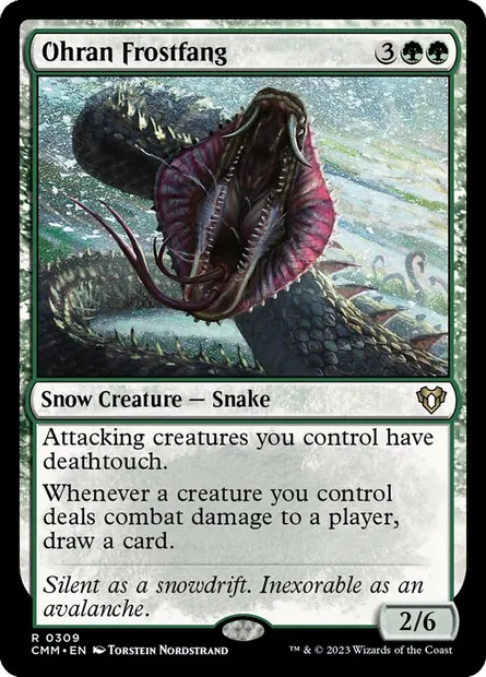 Croc-de-givre d'Ohran, carte Magic CMM 309 — extension Commander Masters