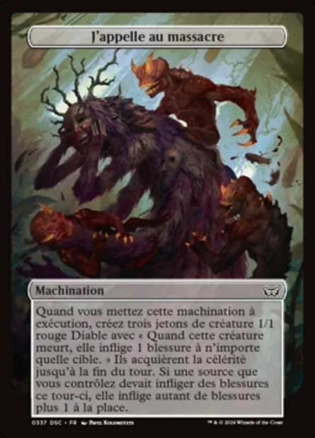 J'appelle au massacre, carte Magic DSC 337 — extension Duskmourn: House of Horror Commander