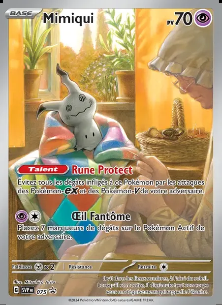 Mimiqui, carte Pokémon PR-SV 075 — extension SVP Black Star Promos