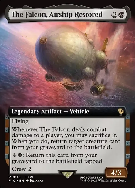 The Falcon, Airship Restored, Magic card FIC 116 — Final Fantasy Commander set