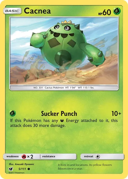Cacnea, Pokémon card CIN 5 — Crimson Invasion set