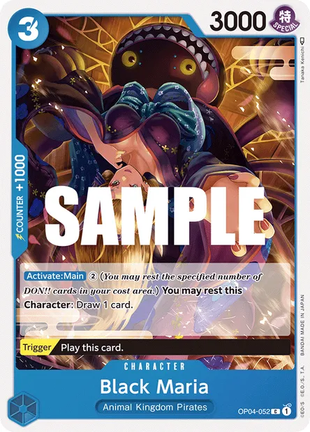 Black Maria, carte One Piece OP04-052 — extension KINGDOMS OF INTRIGUE
