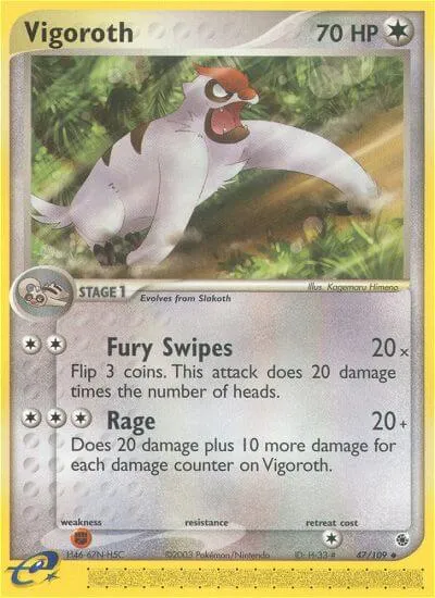 Vigoroth, Pokémon card RS 47 — Ruby & Sapphire set