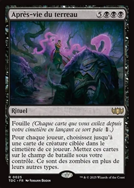 Après-vie du terreau, carte Magic TDC 25 — extension Tarkir: Dragonstorm Commander