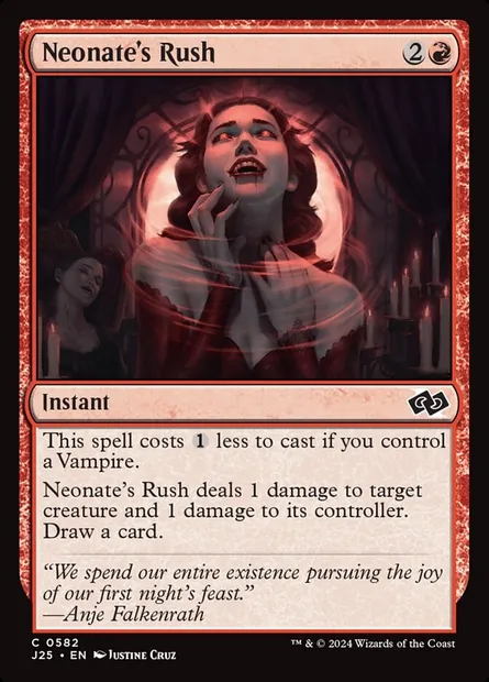 Neonate's Rush, Magic card J25 582 — Foundations Jumpstart set