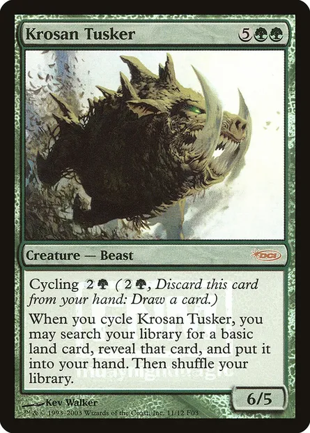 Krosan Tusker, Magic card F03 11 — Friday Night Magic 2003 set