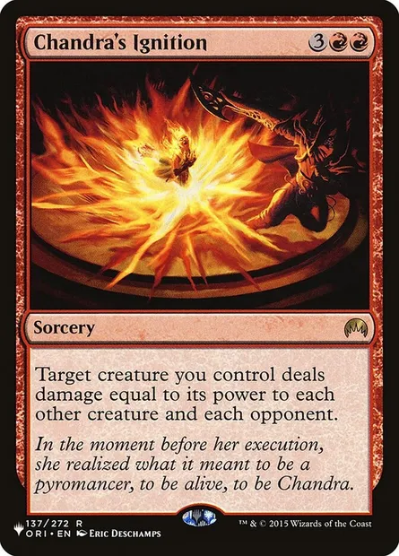 Embrasement de Chandra, carte Magic PLST ORI-137 — extension The List
