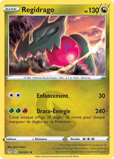Regidrago, carte Pokémon EVS 124 — extension Évolution Céleste