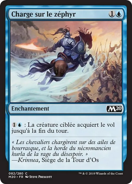 Charge sur le zéphyr, carte Magic M20 82 — extension Core Set 2020