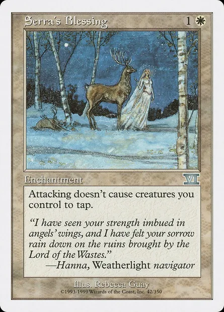 Serra's Blessing, Magic card 6ED 42 — Classic Sixth Edition set