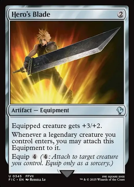 Hero's Blade, Magic card FIC 345 — Final Fantasy Commander set