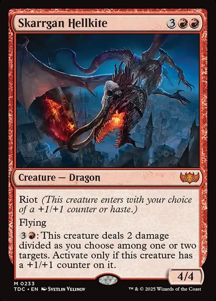 Skarrgan Hellkite, Magic card TDC 233 — Tarkir: Dragonstorm Commander set