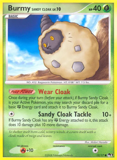 Burmy Sandy Cloak, Pokémon card P7 12 — POP Series 7 set