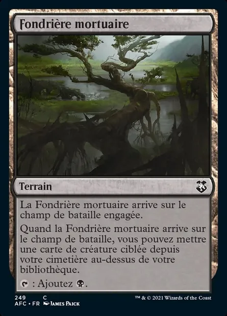 Fondrière mortuaire, carte Magic AFC 249 — extension Forgotten Realms Commander