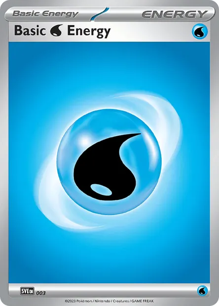 Énergie Eau, carte Pokémon SVE 003 — extension Écarlate et Violet Énergie