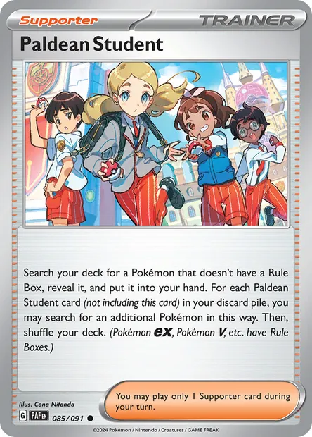 Paldean Student, Pokémon card PAF 085 — Paldean Fates set