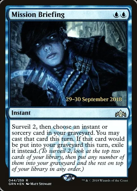 Mission Briefing, Magic card PGRN 44s — Guilds of Ravnica Promos set