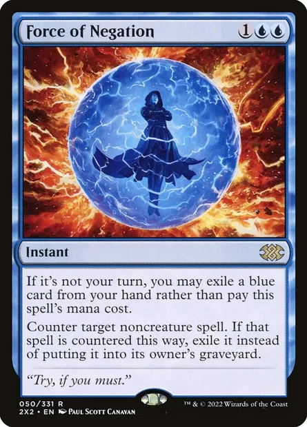 Force of Negation, Magic card 2X2 50 — Double Masters 2022 set