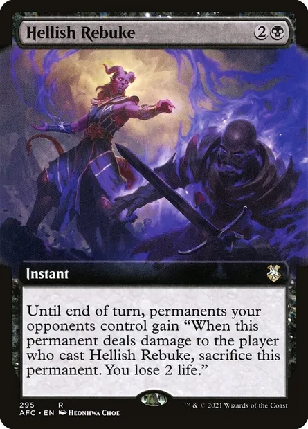 Hellish Rebuke, Magic card AFC 295 — Forgotten Realms Commander set