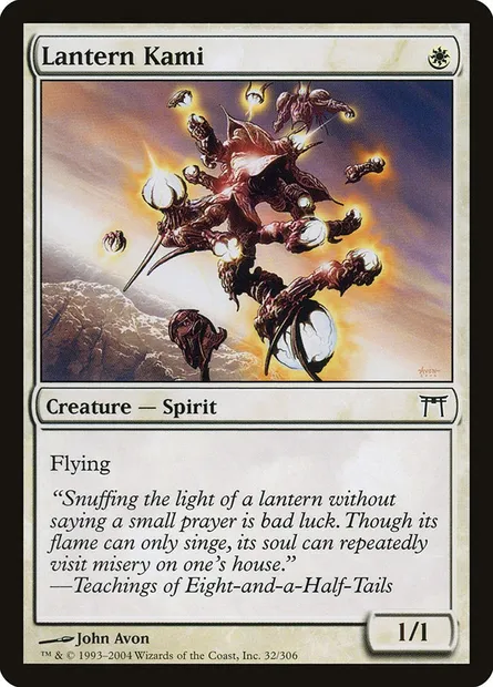 Lantern Kami, Magic card CHK 32 — Champions of Kamigawa set
