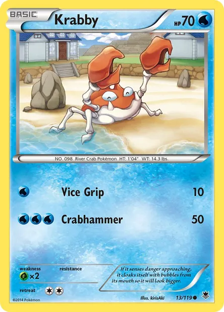 Krabby, Pokémon card PHF 13 — Phantom Forces set