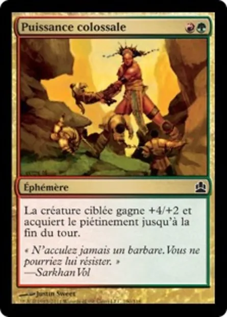 Puissance colossale, carte Magic CMD 190 — extension Commander 2011