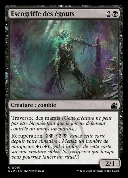 Escogriffe des égouts, carte Magic RVR 91 — extension Ravnica Remastered