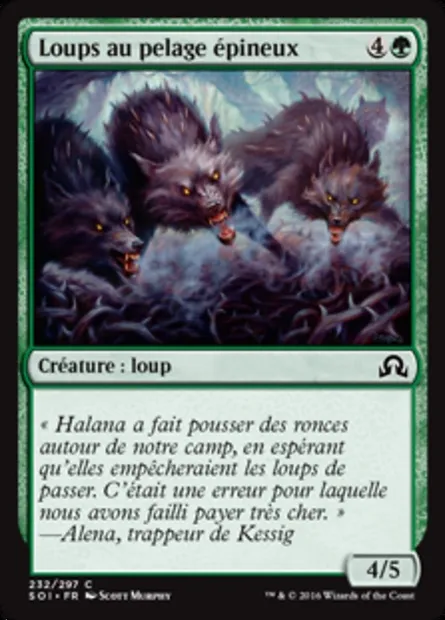 Loups au pelage épineux, carte Magic SOI 232 — extension Ténèbres sur Innistrad