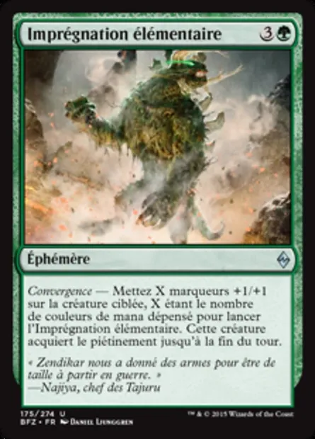 Imprégnation élémentaire, carte Magic BFZ 175 — extension La bataille de Zendikar