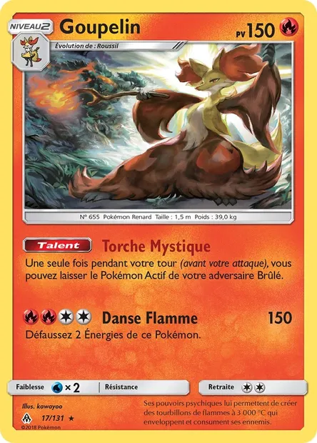 Goupelin, carte Pokémon FLI 17 — extension Lumière Interdite