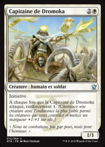 Capitaine de Dromoka, carte Magic DTK 12 — extension Les Dragons de Tarkir