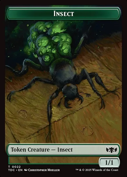 Insect, carte Magic TTDC 22 — extension Tarkir: Dragonstorm Commander Tokens