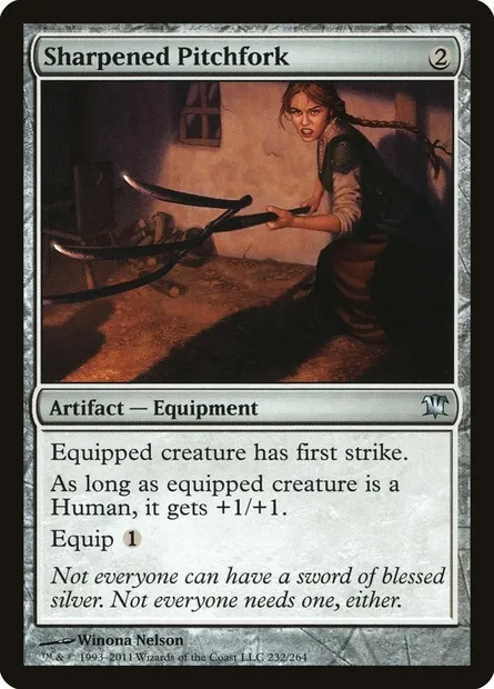 Sharpened Pitchfork, Magic card ISD 232 — Innistrad set