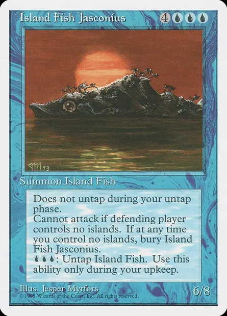 Island Fish Jasconius, Magic card 4ED 78 — Fourth Edition set