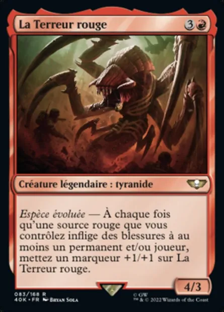 La Terreur rouge, carte Magic 40K 83 — extension Warhammer 40,000 Commander