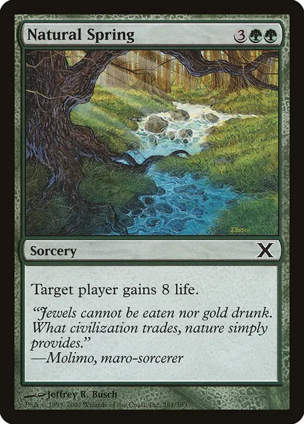 Natural Spring, Magic card 10E 281 — Tenth Edition set