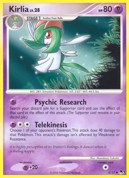 Kirlia, carte Pokémon P7 8 — extension POP Série 7