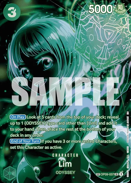 Lim, One Piece card OP09-037 — EMPERORS IN THE NEW WORLD set