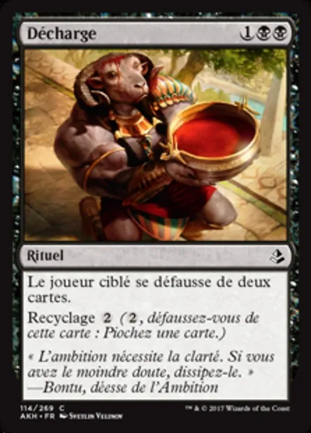 Décharge, carte Magic AKH 114 — extension Amonkhet