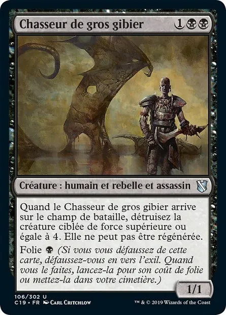 Chasseur de gros gibier, carte Magic C19 106 — extension Commander 2019