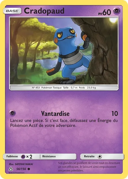 Cradopaud, carte Pokémon UPR 56 — extension Ultra-Prisme