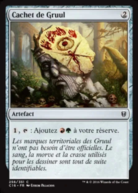 Cachet de Gruul, carte Magic C16 256 — extension Commander 2016