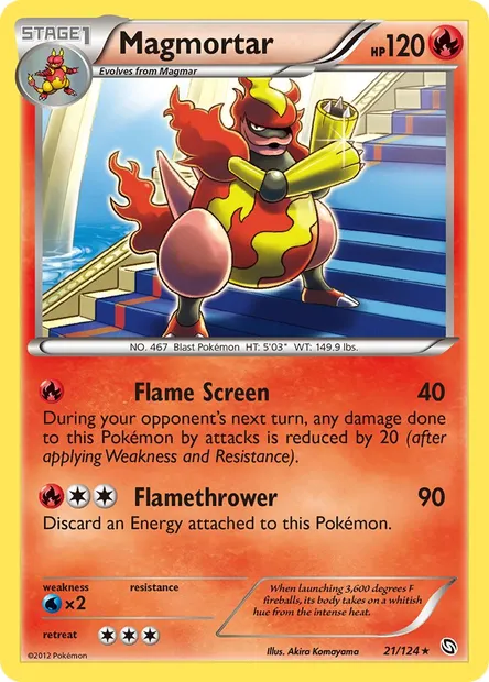 Magmortar, Pokémon card DRX 21 — Dragons Exalted set